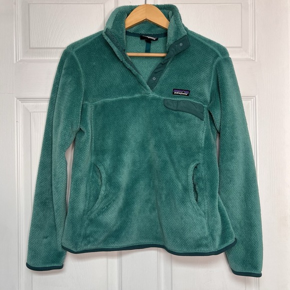 Patagonia Sweaters - PATAGONIA Sweater Womens Medium ReTool Green Polartec Fleece Gorpcore Outdoor